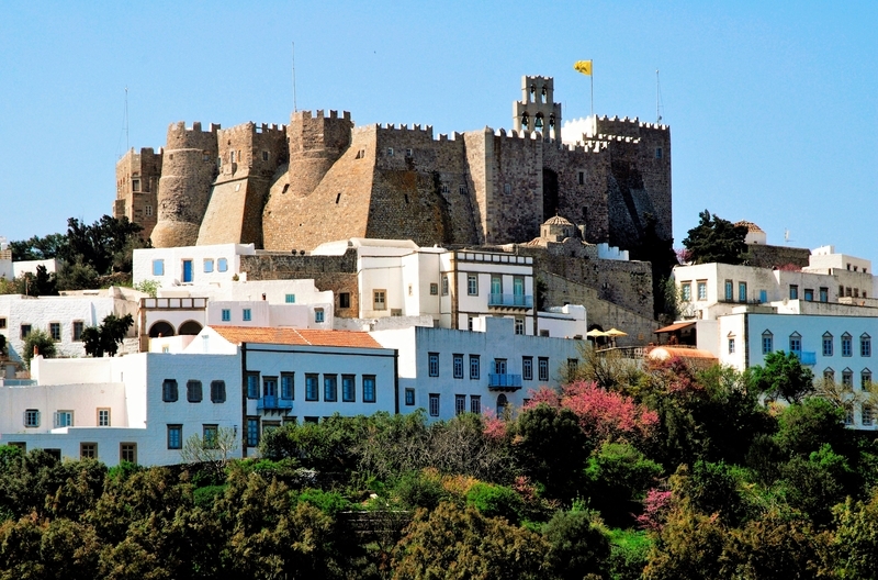 Mediterranean cruise experience with beautiful port and ship